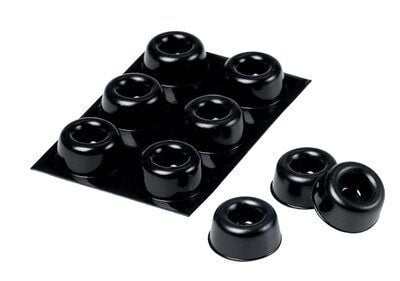3M SJ5009BL, Svart, Polyuretan, Gummi, Rund, 2,23 cm, 10,1 mm, 6 styck