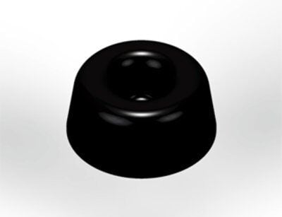 3M SJ5009BL, Svart, Polyuretan, Gummi, Rund, 2,23 cm, 10,1 mm, 6 styck