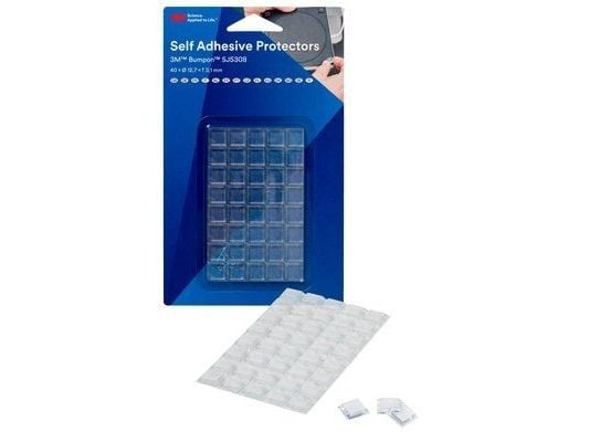 3M SJ5308BL, Transparent, Polyuretan, Rektangulär, 12,7 mm, 12,7 mm, 3,1 mm