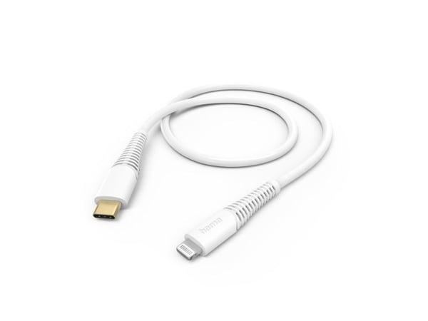 Hama 00201603, 1,5 m, Lightning, USB C, Hankontakt, Monokontakt, Vit