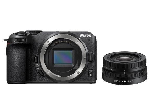 Nikon Z 30 + 16-50 VR, 20,9 MP, 5568 x 3712 piksler, CMOS, 4K Ultra HD, Berøringsskjerm, Svart
