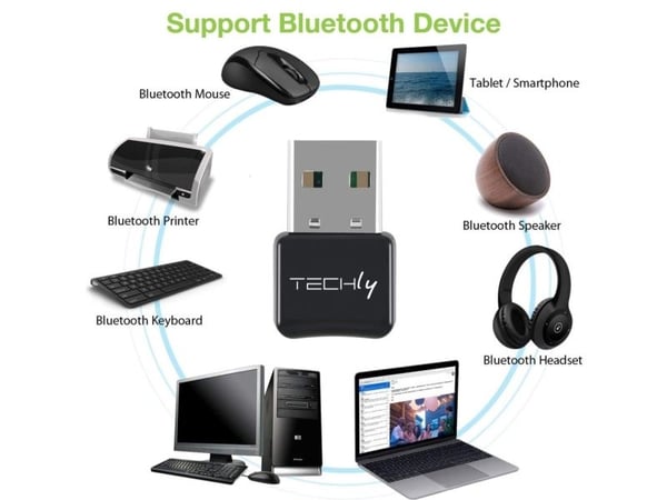 Techly IDATA USB-BLT5, USB-vastaanotin, 29 g, Musta