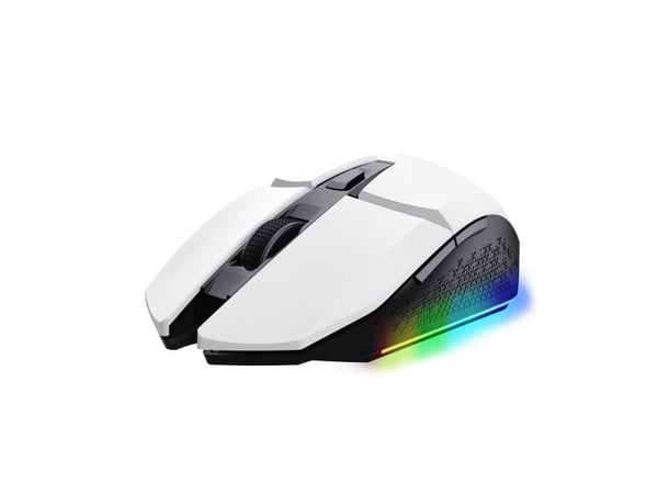 Trust GXT 110 FELOX - Mus - med belysning, gaming - 6 knappar - trådlös - vit