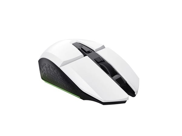 Trust GXT 110 FELOX - Mus - med belysning, gaming - 6 knappar - trådlös - vit
