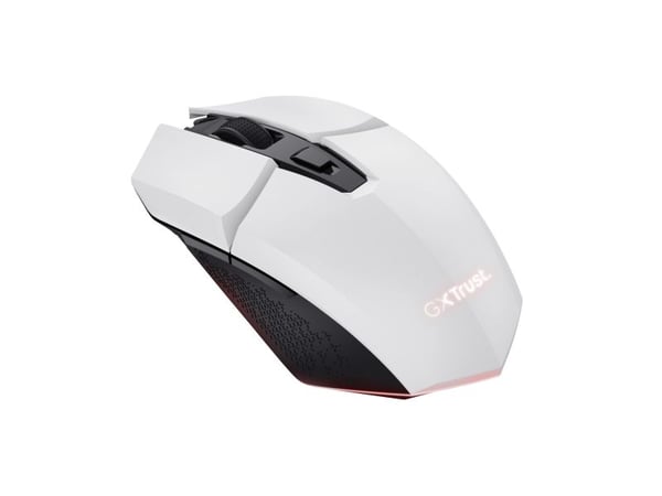 Trust GXT 110 FELOX - Mus - med belysning, gaming - 6 knappar - trådlös - vit