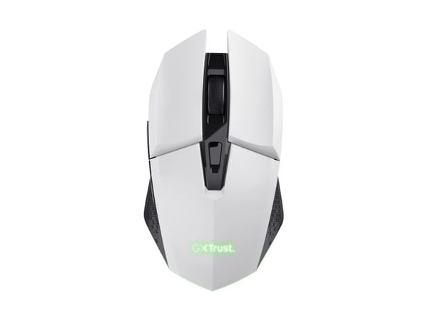 Trust GXT 110 FELOX - Mus - med belysning, gaming - 6 knappar - trådlös - vit