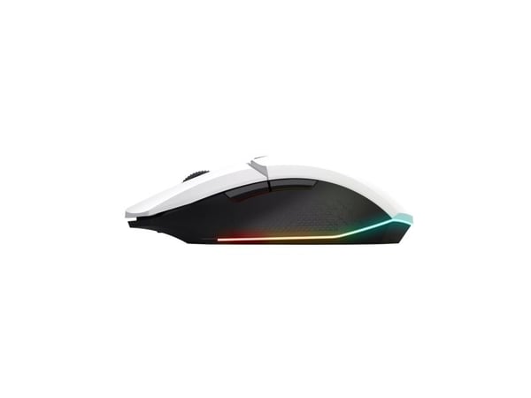 Trust GXT 110 FELOX - Mus - med belysning, gaming - 6 knappar - trådlös - vit