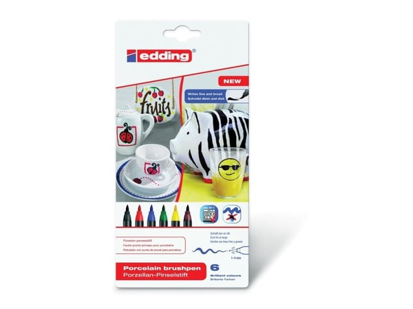Edding 4200 porselenspenne Basic Colours, porselenspenne - maling på keramikk