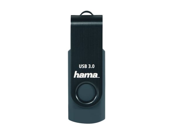Hama "Rotate" - USB-flashstasjon - 64 GB - USB 3.0 - bensinblå