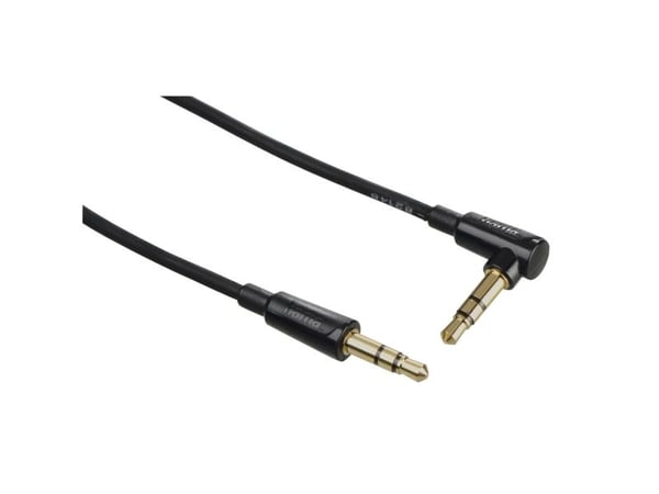 Hama Flexi-Slim, 3.5mm, Hankjønn, 3.5mm, Hankjønn, 1,5 m, Svart