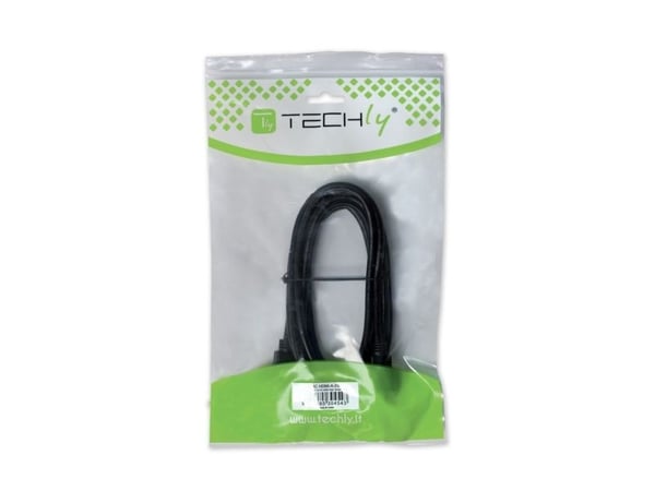 TECHly - High Speed - HDMI-jatkokaapeli Ethernetillä - HDMI uros HDMI naaras - 1,8 m - kaksinkertainen suojattu - musta - 4K-tuki