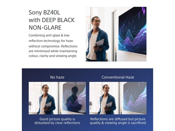 Sony FW-75BZ40L, Platt skärm för digital skyltning, 190,5 cm (75"), LCD, 3840 x 2160 pixlar, Wi-Fi, 24/7