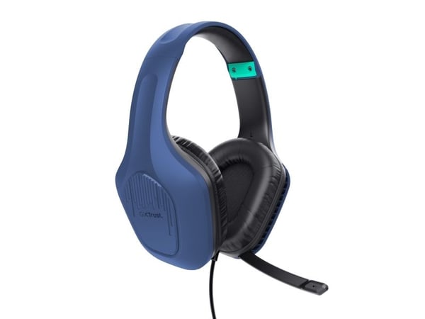 Trust GXT 415B Zirox - Hodesett - full størrelse - kablet - 3,5 mm jakk - blå