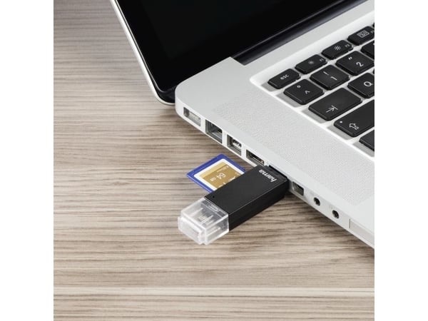 Hama "Basic" USB 2.0 OTG - Kortläsare (SD, microSD, SDHC, microSDHC, SDXC, microSDXC) - USB 2.0