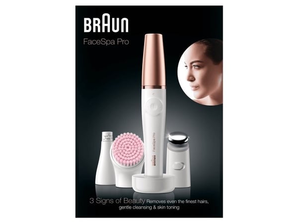 Braun Braun Pro 912 FaceSpa, 3-i-1 ansiktsbehandlingsapparat, batteridriven, vit/brun