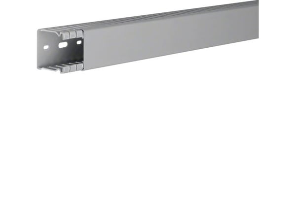 Hager BA64004007030B, Kabelränna, Grå, PVC, V0, 47 mm, 2000 mm Hager BA64004007030B, Kabelränna, Grå, PVC, V0, 47 mm, 2000 mm