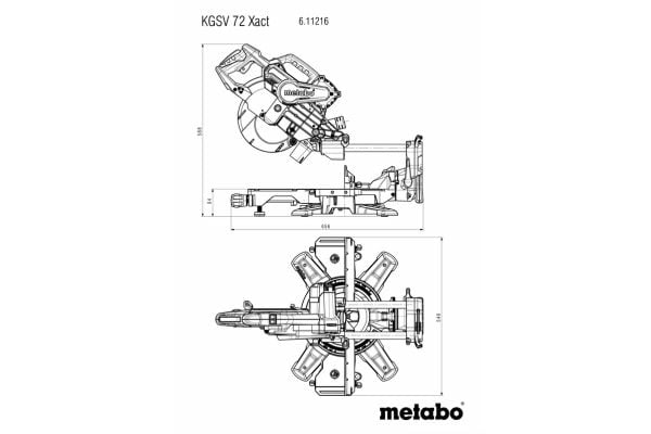 Metabo KGSV 72 XACT bordsag 1800 W 216 mm