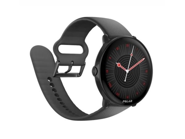 Polar Ignite 3 Titanium - Sportklocka med band - silikon - svart - bandstorlek: S/L - display 1.28" - 32 MB - Bluetooth - 36 g