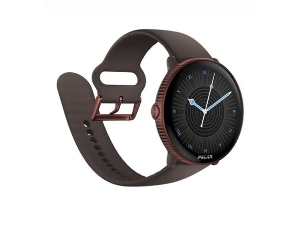 Polar Ignite 3 Titanium - Sportsur med bånd - lær - sun-kissed bronze - båndbredde: S/L - display 1.28" - 32 MB - Bluetooth - 36 g