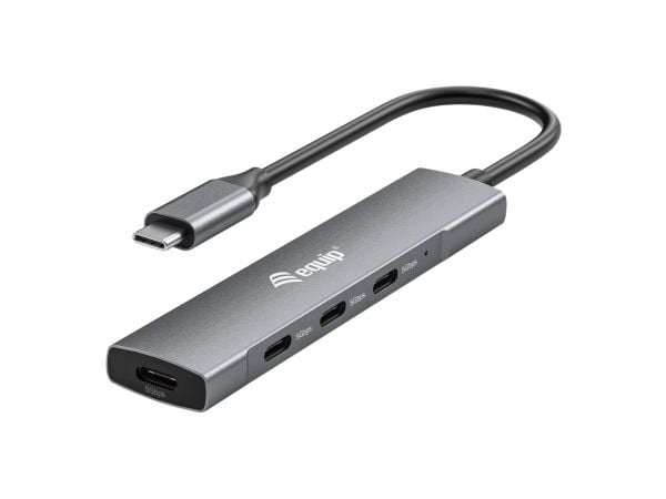 Equip 128963, USB 3.2 Gen 1 (3.1 Gen 1) Type-C, USB 3.2 Gen 1 (3.1 Gen 1) Type-C, 5000 Mbit/s, Musta, Hopea, Alumiini, 0,15 m