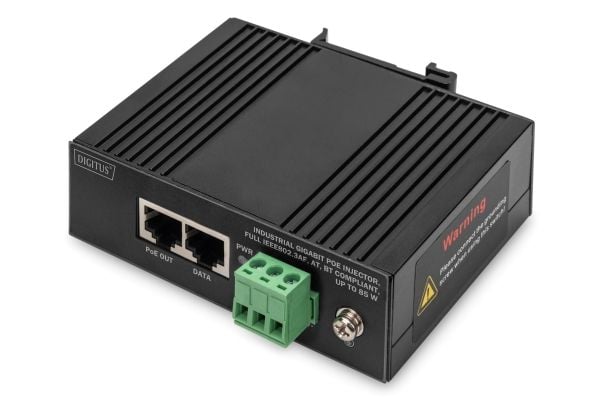 DIGITUS - Strömtillförsel (kan monteras på DIN-skena) - Gigabit Ethernet, industrial - DC 45-56 V - 85 Watt - utgångskontakter: 1