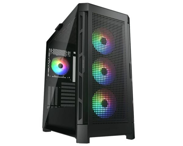 COUGAR CGR-5AD1B-RGB, Midi Tower, PC, Svart, ATX, CEB, EATX, micro ATX, Mini-ITX, Nylon, Multi