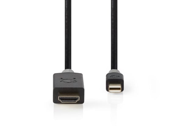 Nedis CCBW37604AT20, 2 m, Mini DisplayPort, HDMI, Hankjønn, Hankjønn, Rett