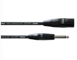 Cordial Silver Line 6,3 mm kontakt-XLR-kontakt ljudkabel, 7,5 m