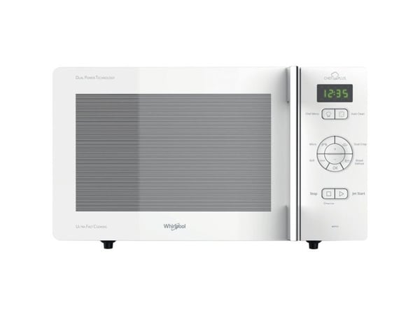 Whirlpool Chef Plus MCP 345 WH, Benkeplate, Grill mikrobølge, 25 l, 800 W, Innebygd skjerm, Knapper