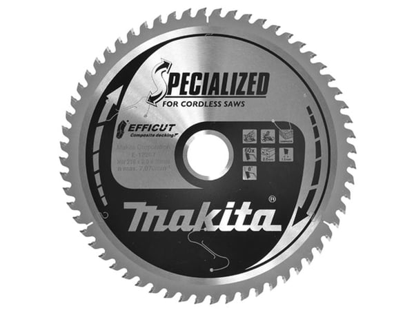 Makita E-12192 T.C.T.-såg 216X2.0X30mm 15° T60 EFFICUT för limmade paneler