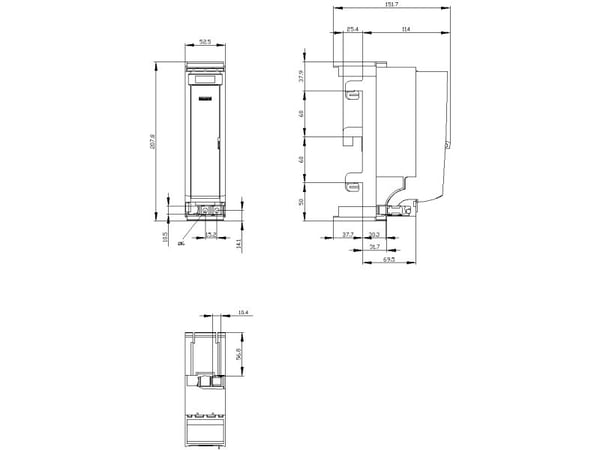 Sikringsafbr 3NP1 125A NH000 3P smal