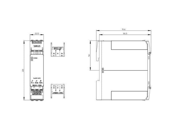 Siemens 3RQ2000-1CW00 1 St., IP20, 110 mm, 125 mm, 35 mm, 184 g