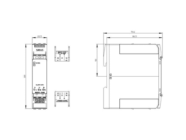 Siemens 3RQ2000-2CW00 1 St., IP20, 108 mm, 125 mm, 35 mm, 169 g