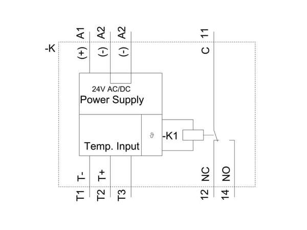 Siemens 3RS2500-1AW30 3RS25001AW30 Temperatur-Überwachungsrelais, 100 mm, 111 mm, 128 mm, 38 mm, 172 g
