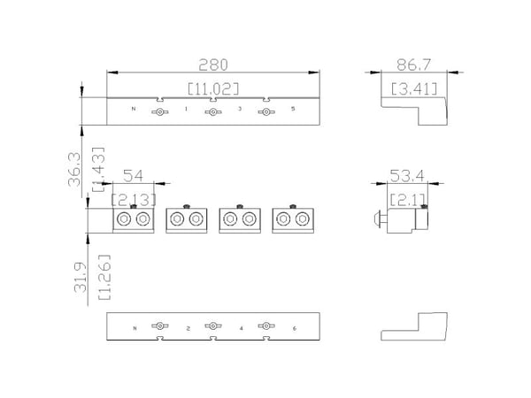 Siemens 3VA9574-0JG23 rundläder-anslutningsklämma 1 st