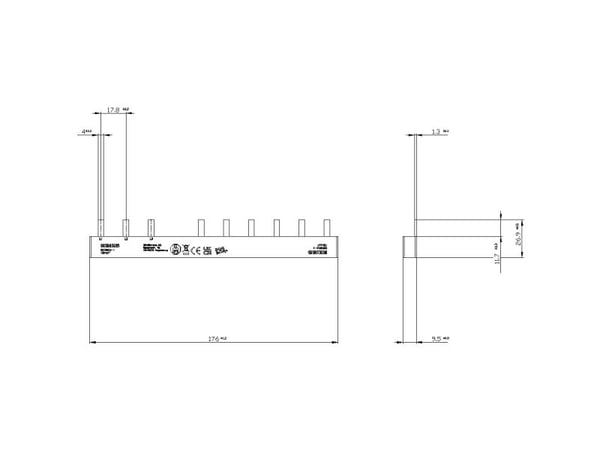 Siemens 5ST3624-1, 10 mm ², 100 mm, 220 mm, 110 mm, 64 g, 18 mm