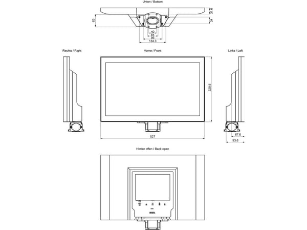 Siemens 6AV7863-4MA14-2NA0, 1080 x 1920 pixlar, 329 mm, 10,1 kg, 620 mm, 510 mm, 235 mm
