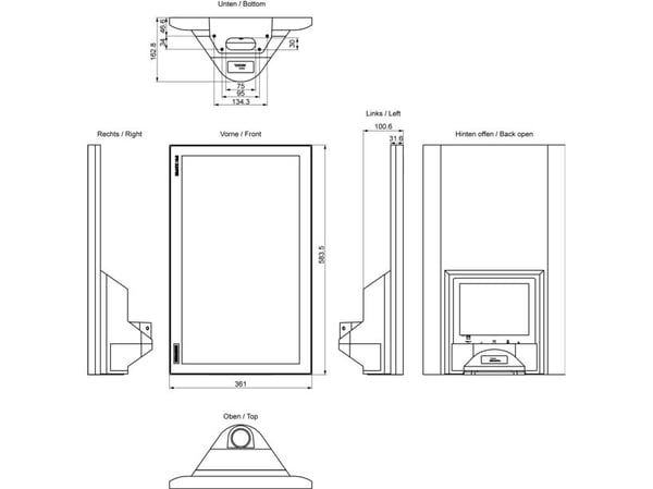 Siemens 6AV7863-7MA17-2AA0 6AV78637MA172AA0 SPS-Bedienpanel, 1920 x 1080 pixlar, 583 mm, 12 kg, 670 mm, 560 mm, 285 mm