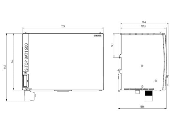 Siemens 6EP4134-0JA00-0AY0 erikoisakku LiFePO₄ 24 V, 1 kpl, 7,5 VAh, CE, REACH, 156 mm, 340 mm, 150 mm, 240 mm