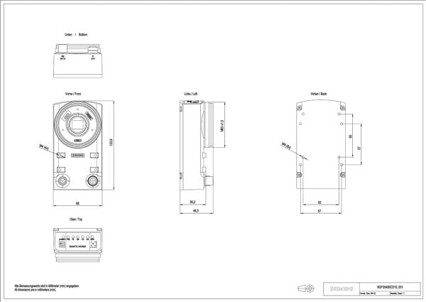 Siemens 6GF3540-0CD10, 3 m, IP67, 122 mm, 68 mm, 45 mm, 122 mm