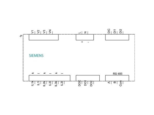 Siemens-energiamittari 690 V 5 A IP65 (7KM31201BA011EA0)