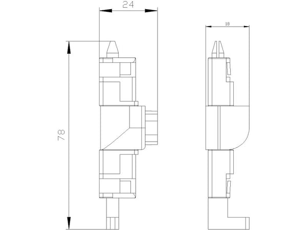 Siemens 8GK9920-1KK24, Plast, 25 mm, 25 mm, 25 mm, 28 g