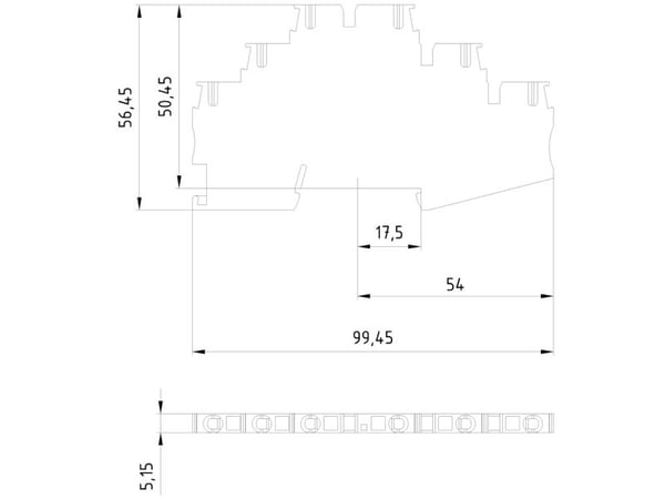 Siemens 8WH20350AF00 Kolmitasoinen liitinrivi, jousikiinnitys, harmaa, 50 kpl