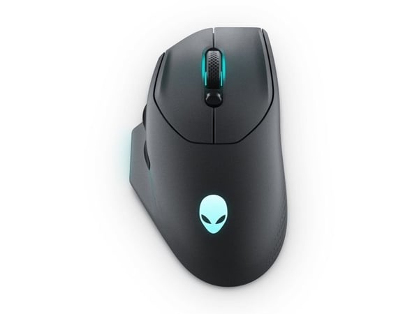 Alienware AW620M - Hiiri - oikeakätinen - optinen - 7 painiketta - langaton, langallinen - USB, 2,4 GHz - Dark Side of the Moon - vähittäismyyntipa...