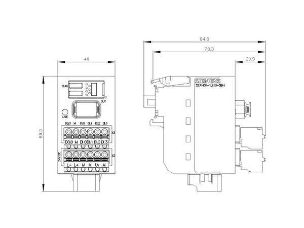 Siemens 3SU1400-1LK10-3BA1 Kopplingsskåp 1 st