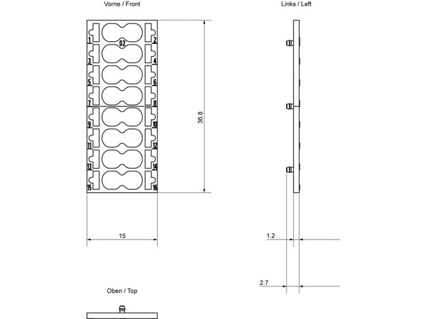 Siemens 6ES71936CP024MA0 6ES7193-6CP02-4MA0 PLC-farvekodeskilt
