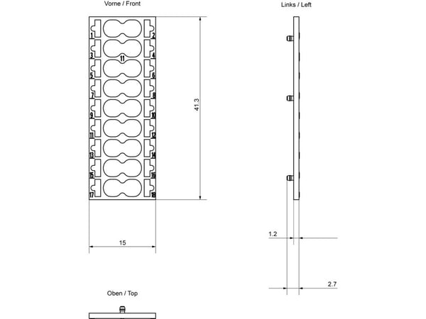 Siemens 6ES71936CP112MT0 6ES7193-6CP11-2MT0 SPS-Farbkodierschild