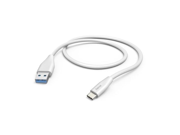Hama - USB-kabel - USB (hane) till 24 pin USB-C (hane) - USB 2.0 - 3 A - 1.5 m - up to 480 Mbps - vit
