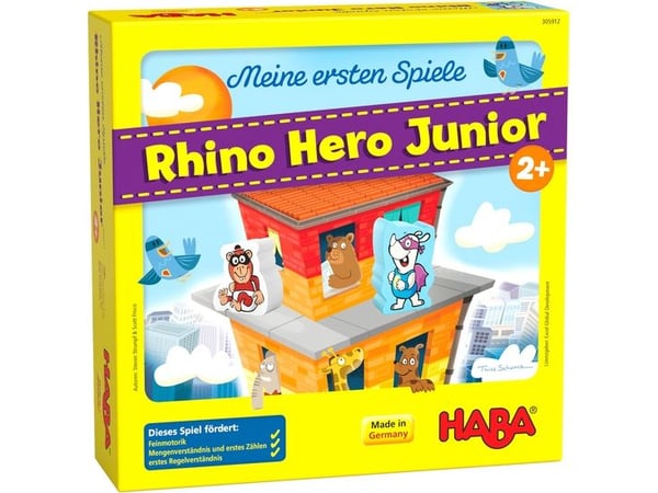 HABA My Very First Games – Rhino Hero Junior, Brädspel, Familj, 2 År, Familjespel