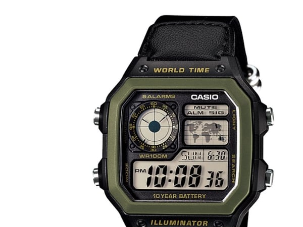 Casio AE-1200WHB-1BVDF, Vanntett, Elektronisk